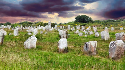 Bing wallpaper August 18, 2023. Alignements de Carnac, Golfe du Morbihan, France (© Guy Ozenne/Getty Images)