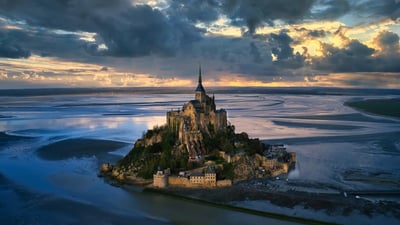 Bing wallpaper November 29, 2024. Mont-Saint-Michel, Normandy, France (© Captain Skyhigh/Getty Images)