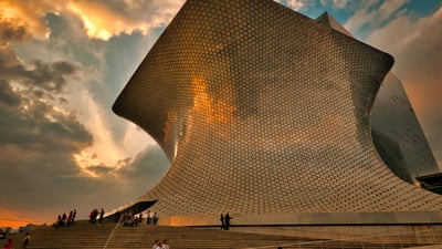 Bing wallpaper May 18, 2023. Museo Soumaya, Plaza Carso, Mexico City, Mexico (© Juan Romero/Alamy)