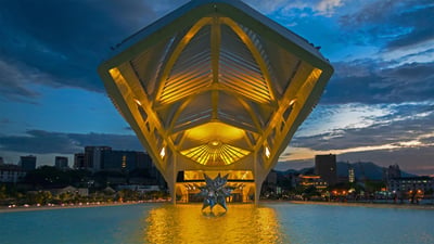 Bing wallpaper March 5, 2023. Museu do Amanhã (Museum of Tomorrow) in Rio de Janeiro, Brazil (© Nido Huebl/Shutterstock)