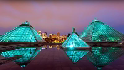 Bing wallpaper May 9, 2023. Muttart Conservatory, Alberta, Canada (© Tetra Images Photography/Shutterstock)