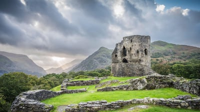 Bing wallpaper May 18, 2026. Dolbadarn Castle, Llanberis, Wales (© Allan Hartley/Alamy)