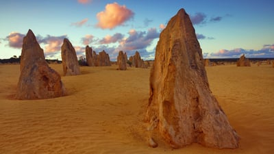 Bing wallpaper December 6, 2019. The Pinnacles at Nambung National Park, Western Australia (© Frank Krahmer/Getty Images Plus)