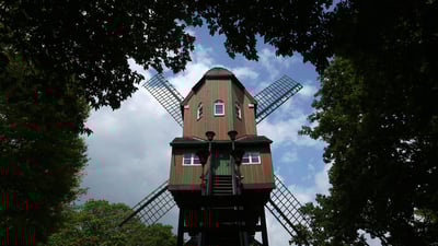 Bing wallpaper July 17, 2019. Narrenwindmühle (Fool's Mill) windmill, Dülken, Germany (© dpa picture alliance/Alamy)