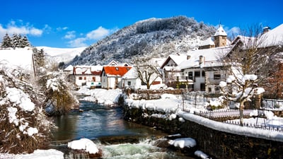 Bing wallpaper February 17, 2026. Ochagavía, Navarre, Spain (© PhotosTime/Getty Images)