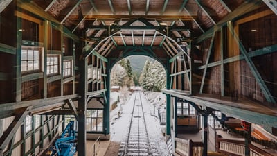 Bing wallpaper January 30, 2020. ｢オーバーヴァイスバッハの登山鉄道駅」 (© golero/iStock/Getty Images Plus)
