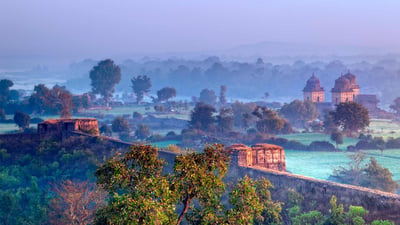 Bing wallpaper March 5, 2019. View of Orchha, Madhya Pradesh, India (© Holly Barber/Alamy Stock Photo)
