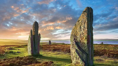 Bing wallpaper April 19, 2024. The Ring of Brodgar, Orkney, Scotland (© Paul Williams - FunkyStock/Getty Images)