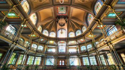 Bing wallpaper March 6, 2023. Parktheater im Kurhaus Göggingen, Architekt Jean Keller, Bayern (© imageBROKER/Alamy Stock Photo)