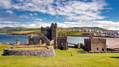 Bing wallpaper July 4, 2019. Peel Castle on St Patrick’s Isle, Isle of Man (© Massimo Ripani/SIME/eStock Photo)
