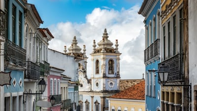 Bing wallpaper February 14, 2025. Centro histórico do Pelourinho, Salvador (© golero/Getty Images)