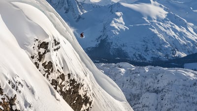 Bing wallpaper January 23, 2021. A snowboarder in Pemberton, B.C. (© Jussi Grznar/Tandem Stills + Motion)