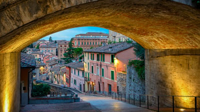 Bing wallpaper October 17, 2026. Medieval Aqueduct, Perugia, Italy (© Marco Saracco/Getty Images)