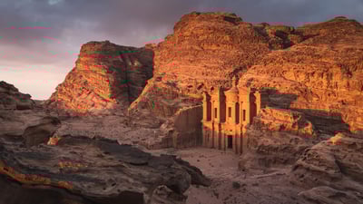 Bing wallpaper January 22, 2025. Ad-Deir, Petra, Jordan (© Punnawit Suwuttananun/Getty Images)
