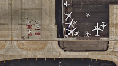 Bing wallpaper November 27, 2019. Aerial view of Sky Harbor International Airport in Phoenix, Arizona (© Nearmap/Getty Images)