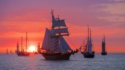 Bing wallpaper September 19, 2020. Sailboats in Warnemünde, Germany (© Rico Ködder/Getty Images)