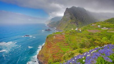 Bing wallpaper April 8, 2022. Coast near Ponta Delgada, Madeira, Portugal (© Jan Wlodarczyk/Alamy)
