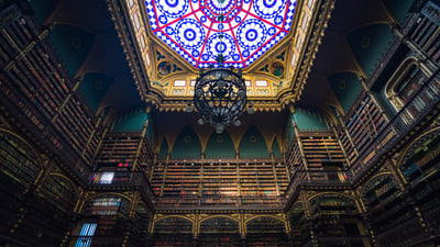 Bing wallpaper October 24, 2026. Royal Portuguese Cabinet of Reading, Rio de Janeiro, Brazil (© Antonio Salaverry/Shutterstock)