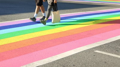 Bing wallpaper August 4, 2019. Vancouver’s first permanently rainbow coloured crosswalk in downtown Vancouver (© Maxvis/Getty Images)