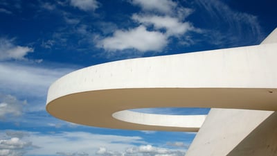 Bing wallpaper November 15, 2025. Museu Nacional da República projetado por Oscar Niemeyer, Brasília (© Cavan Images/Alamy)