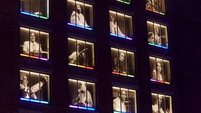 Bing wallpaper September 15, 2021. The exterior wall of Maison du Festival in Quartier des Spectacles, Montreal (© Hemis/Alamy Stock Photo)