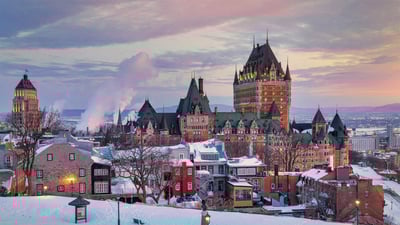 Bing wallpaper February 3, 2023. Château Frontenac, Quebec City, Canada (© Romiana Lee/Shutterstock)
