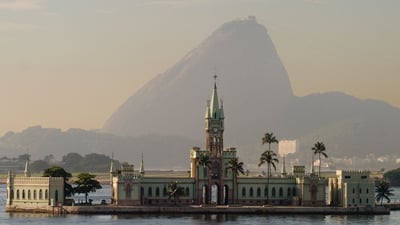 Bing wallpaper November 15, 2024. Palácio da Ilha Fiscal e Pão de Açúcar, Rio de Janeiro (© Rolf Richardson/Alamy Stock Photo)