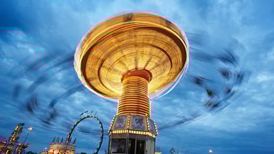 Bing wallpaper August 29, 2019. Blurred view of ride at the Canadian National Exhibition, Toronto (© Tetra Images LLC/Alamy Stock Photo)