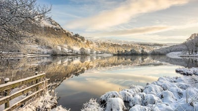 Bing wallpaper January 16, 2022. Rydal Water in the Lake District, Cumbria, England (© Tranquillian1/iStock/Getty Images Plus)