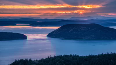 Bing wallpaper September 9, 2021. San Juan Islands, Washington (© Stephen Matera/Tandem Stills + Motion)