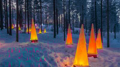 Bing wallpaper December 15, 2023. SantaPark in Rovaniemi, Lapland, Finland (© lukutin77/Getty Images)