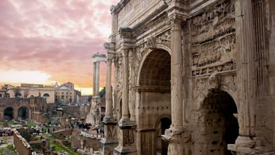 Bing wallpaper March 15, 2019. At the Arch of Septimius Severus in the Roman Forum for the ides of March (© Pietro Canali/eStock Photo)