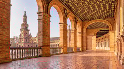 Bing wallpaper May 4, 2025. Plaza de España, Seville, Spain (© Horia Merla/Getty Images)