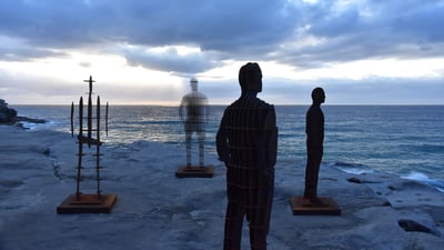 Bing wallpaper October 23, 2019. 'April Pine: Shifting Horizons' at Sculpture by the Sea, Bondi, 2018 (© katacarix/Shutterstock)