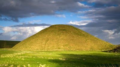 Bing wallpaper October 18, 2025. Neolithic site of Silbury Hill, Tilshead, Wiltshire, England (© dbstockphoto/Getty Images)