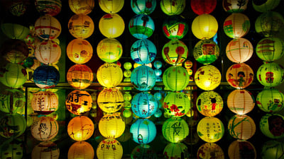 Bing wallpaper October 1, 2020. Lantern display celebrating the Mid-Autumn Festival in Singapore (© Khin/Getty Images)
