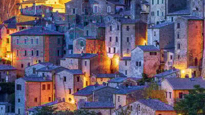 Bing wallpaper October 6, 2024. Sorano, Tuscany, Italy (© Luigi Vaccarella/eStock Photo)
