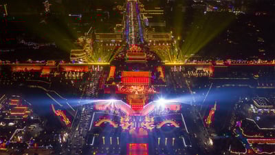 Bing wallpaper January 24, 2020. The Chinese New Year celebration in Xi'an, China (© Aleksandar Plavevski/Shutterstock)