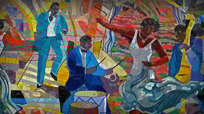 Bing wallpaper April 30, 2021. 'The Spirit of Harlem' mural by Louis Delsarte in Harlem, New York City (© Pietro Scozzari/agefotostock)