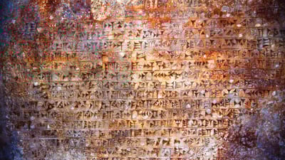 Bing wallpaper October 17, 2023. Ancient carved texts from Persepolis, Iran (© George Hall/Alamy)