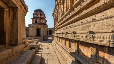 Bing wallpaper August 29, 2021. Ancient architecture of Sri Krishna Temple ruins in Hampi, India (© Images of India/Alamy Stock Photo)