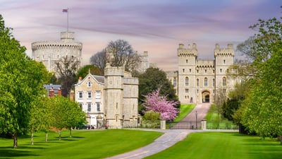 Bing wallpaper April 22, 2026. Windsor Castle, Berkshire, England (© Mistervlad/Shutterstock)