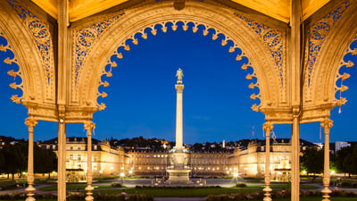 Bing wallpaper March 7, 2026. Neues Schloss am Schlossplatz in Stuttgart, Baden‑Württemberg (© Jorg Greuel/Getty Images)