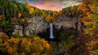 Bing wallpaper October 6, 2023. Taughannock Falls State Park in Trumansburg, New York (© Paul Massie Photography/Getty Images)