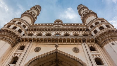 Bing wallpaper June 1, 2026. Minarets of Charminar, Hyderabad, Telangana (© RAJARSHI SENGUPTA/iStock/Getty Images)