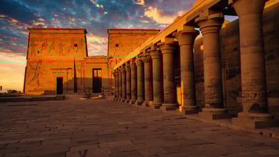 Bing wallpaper July 16, 2025. Temple of Philae (aka Temple of Isis), Aswan, Egypt (© Ratnakorn Piyasirisorost/Getty Images)