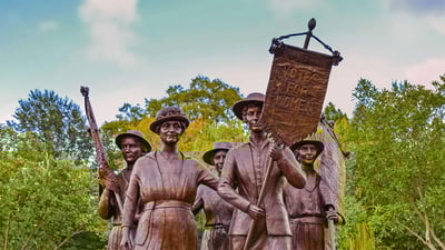 Bing wallpaper August 18, 2020. Tennessee Woman Suffrage Monument in Centennial Park, Nashville, Tennessee (© jejim120/Alamy)