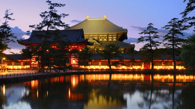 Bing wallpaper March 11, 2026. 東大寺, 奈良県 奈良市 (© Sean Pavone/Alamy)