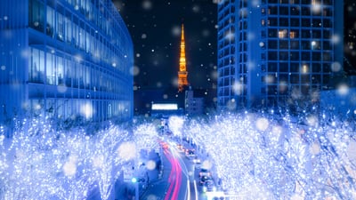 Bing wallpaper December 22, 2021. 六本木けやき坂のイルミネーション, 東京 (© YUJISTYLE/iStock/Getty Images Plus)
