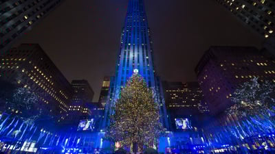 Bing wallpaper November 29, 2023. Rockefeller Center Christmas tree, New York City (© Jonathan Orenstein/Getty Images)